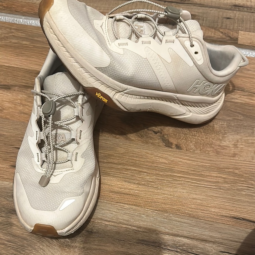 Hoka White Athletic Sneakers